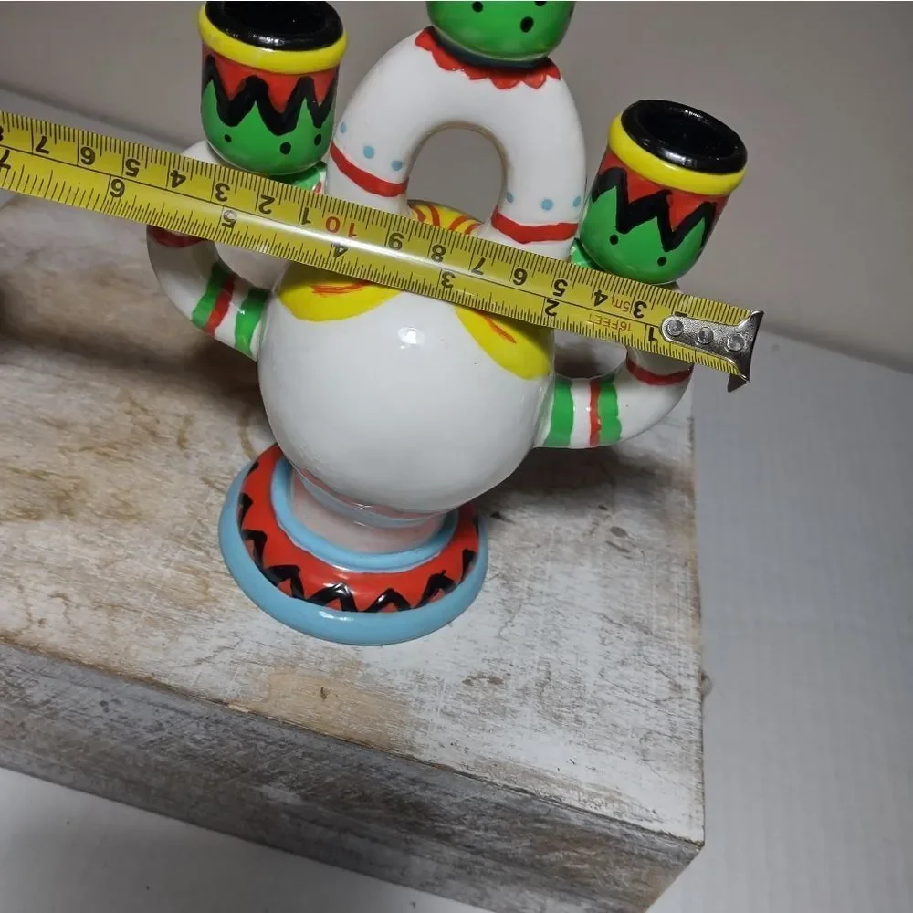 👍 Sugar Skull Ceramic Candle Holder C5